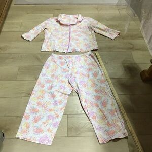 Laura Scott Kids Pajama Set - Pink and Orange Floral